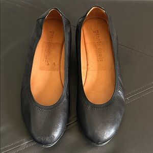 gentle souls Black Leather Ballet Flats